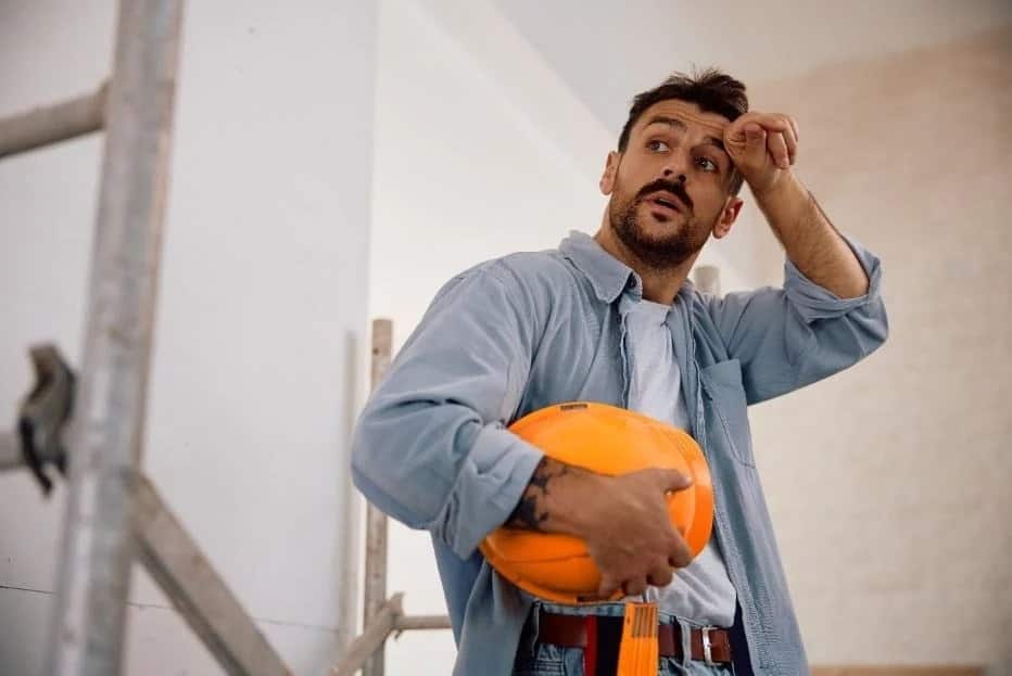 Modelo segurando equipamentos EPI