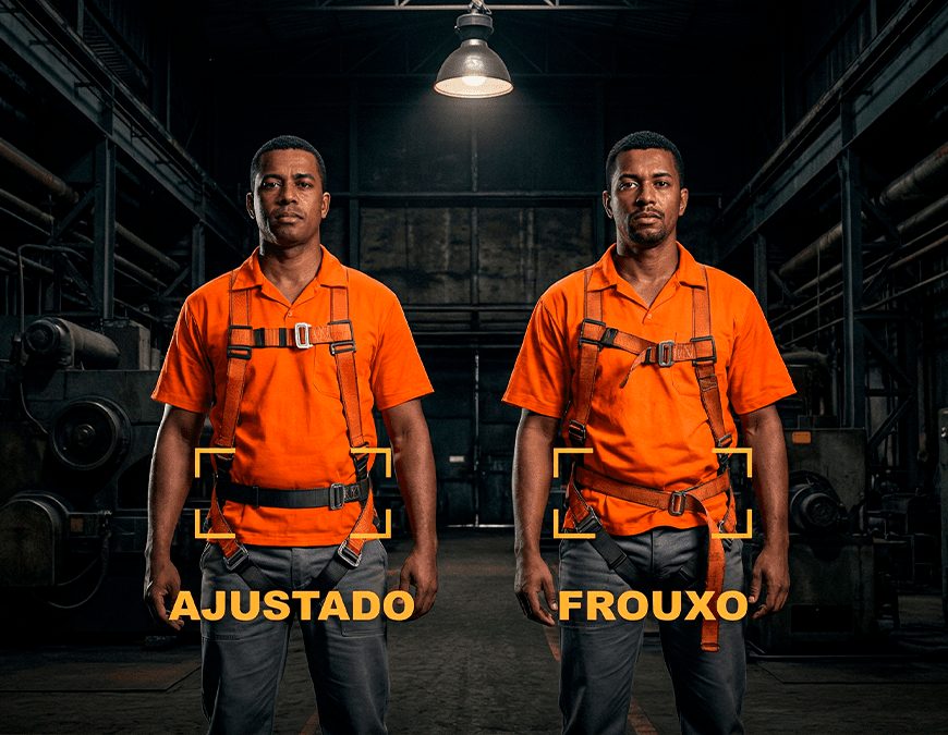 Banner mostrando a direfenr&ccedil;a de um cinto ajustado e frouxo
