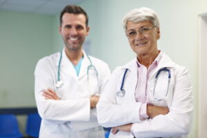 Retrato do pessoal médico no hospital